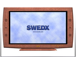 DEMO SWEDX 40 Full-HD LCD-TV. Sapele Wood. V3