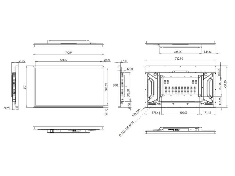 SWEDX 32\" Touch Digital Signage screen FHD