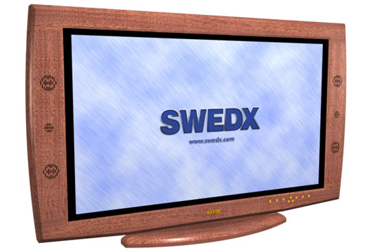 DEMO SWEDX 40 Full-HD LCD-TV. Mahognyträ. V3